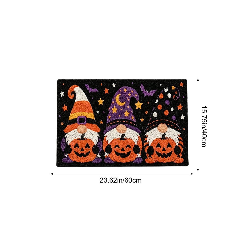Halloween Decor Black Cat Doormat 15.75x23.62 Inch Fall Pumpkin Moon Design Non Slip Indoor Entrance Rug for Home Entryway Decor