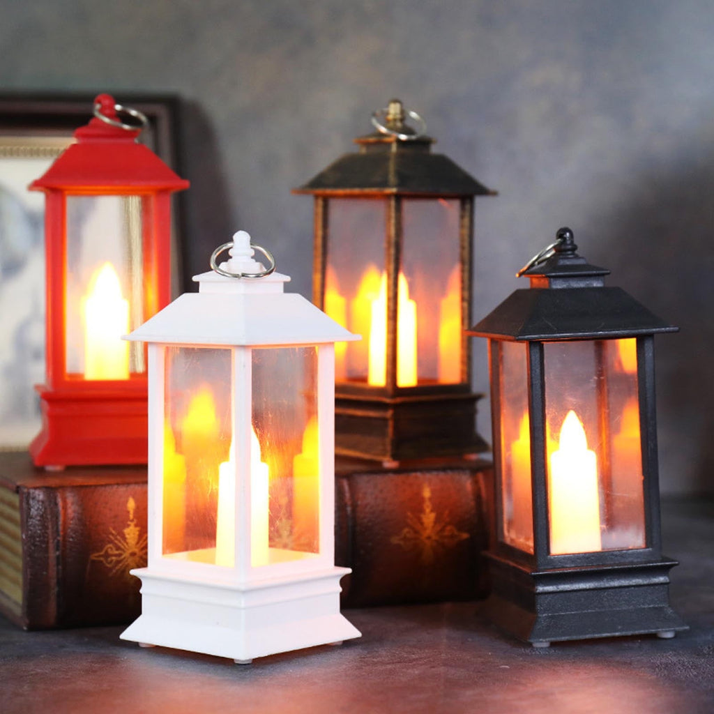 Todaioua Lanterns Decorative Indoor, Red Outdoor Lantern, Lantern Waterproof with Battery Operated Candle, Outdoor Hanging Lanterns for Porch, Patio, Wedding Decor