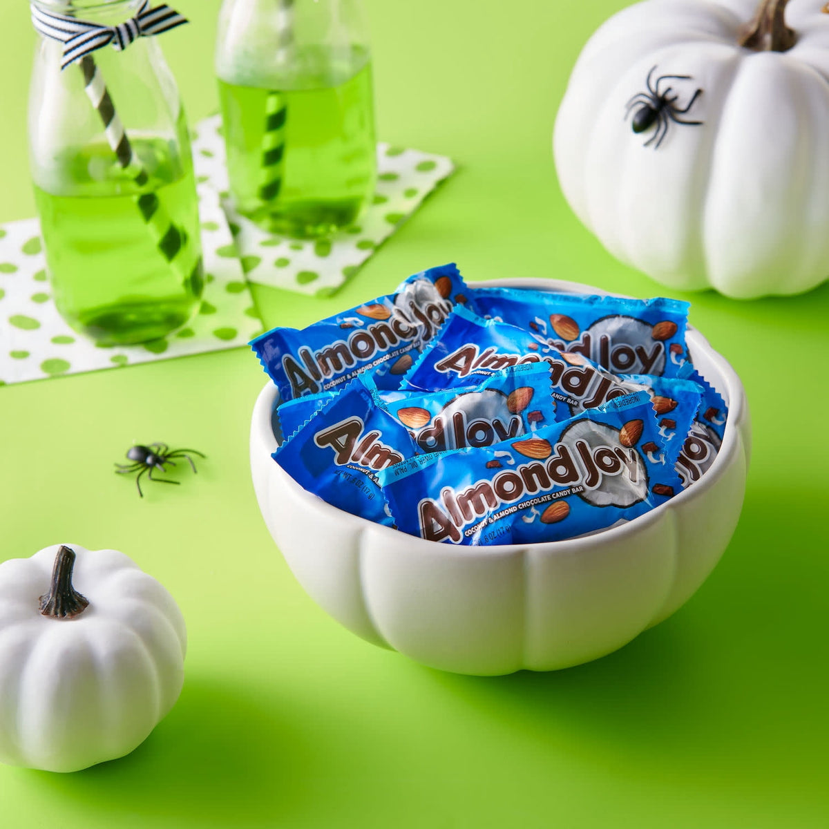 (2 pack) Almond Joy Coconut and Almond Chocolate Snack Size, Halloween Candy Jumbo Bag, 20.1 oz