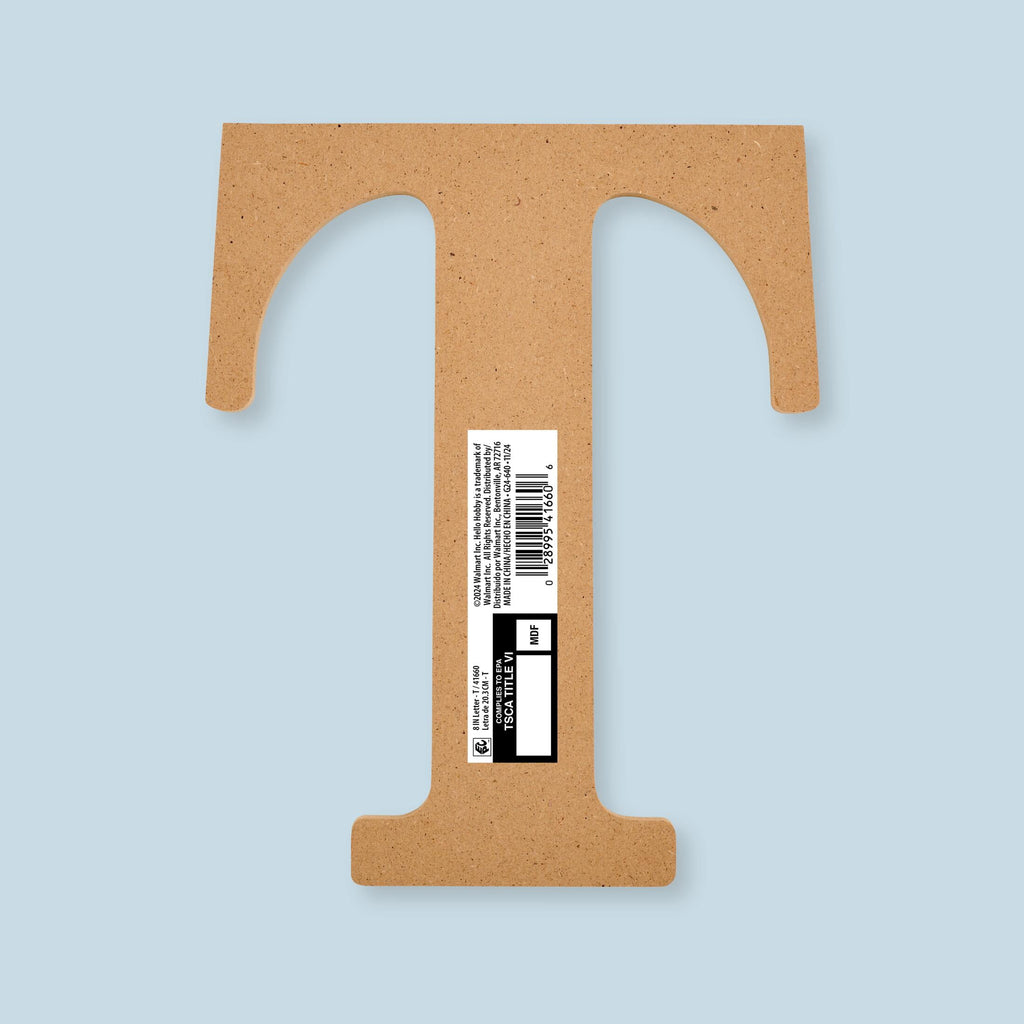 Hello Hobby Surfaces Unfinished Wood MDF Letter A, 8 in