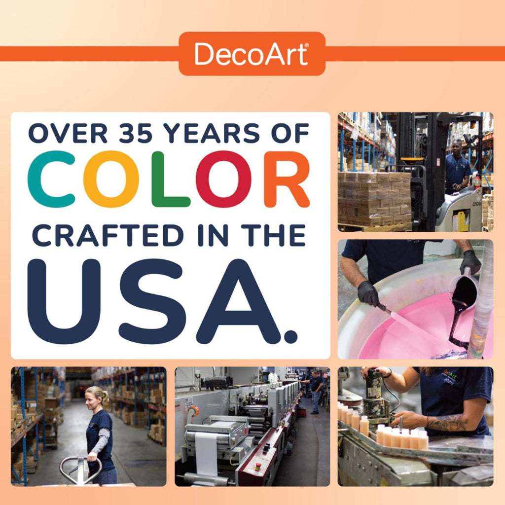 DecoArt Crafter’s Acrylic Paint Set, 24 Pieces, Essential Colors, 2 fl oz Each