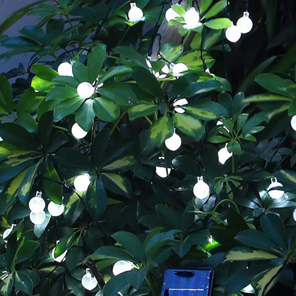 LINLIN Solar Crystal Ball String Lights,Waterproof LED Bubble Globe Solar Fairy Lights 8 Mode Ball String Lights for Bistro Garden Yard Home Party Wedding Christmas Decoration