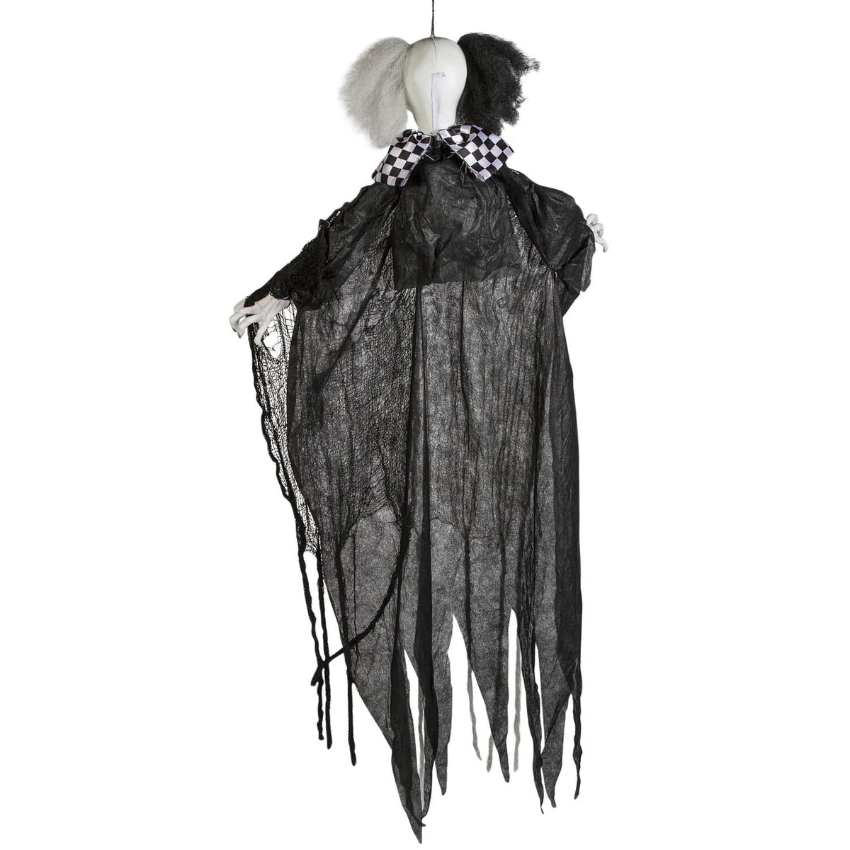 Morris Costumes 4 ft Hanging Animated Black & White Clown Decoration - Gray