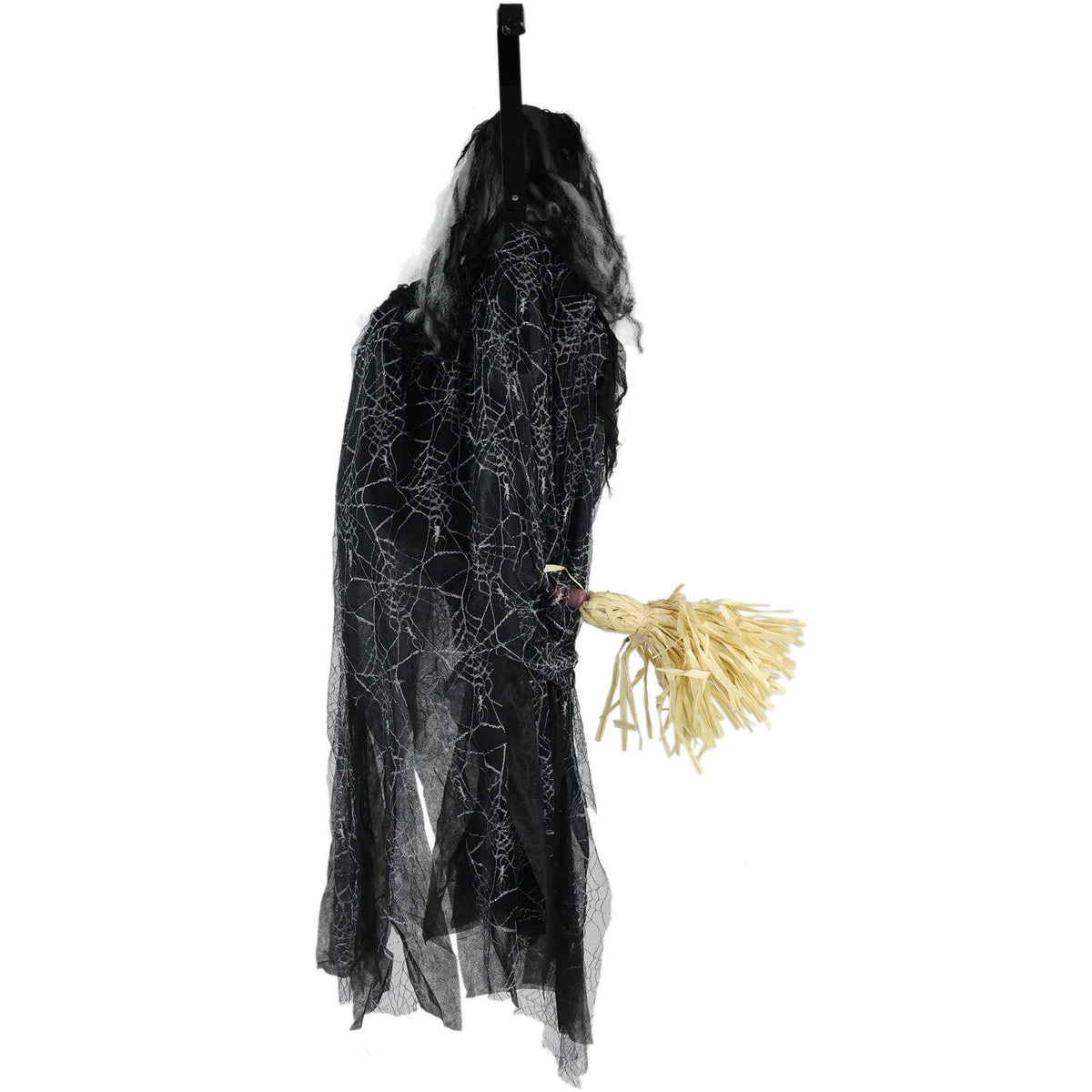 Haunted Hill Farm 5.75 ft Animatronic Witch Indoor/Covered Outdoor Halloween Decoration, HHWITCH-20FLSA