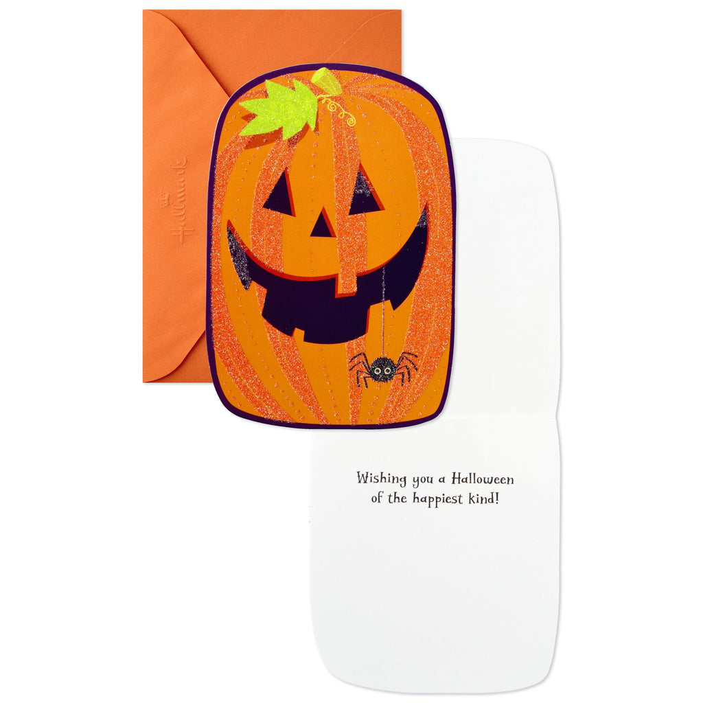 Hallmark Halloween Cards (Jack-o'-Lantern Smile), 6 Count