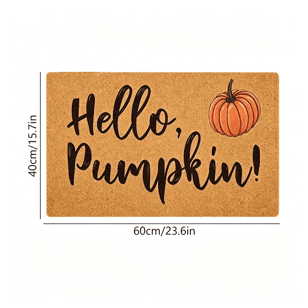 Halloween Pumpkin Welcome Door Mat, Funny Durable Non Slip Decorative Rugs for Bathroom Bedroom Kitchen Front Door