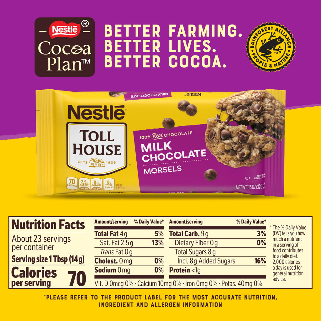 Nestle Toll House Milk Chocolate Regular Baking Chips, 11.5 oz Bag