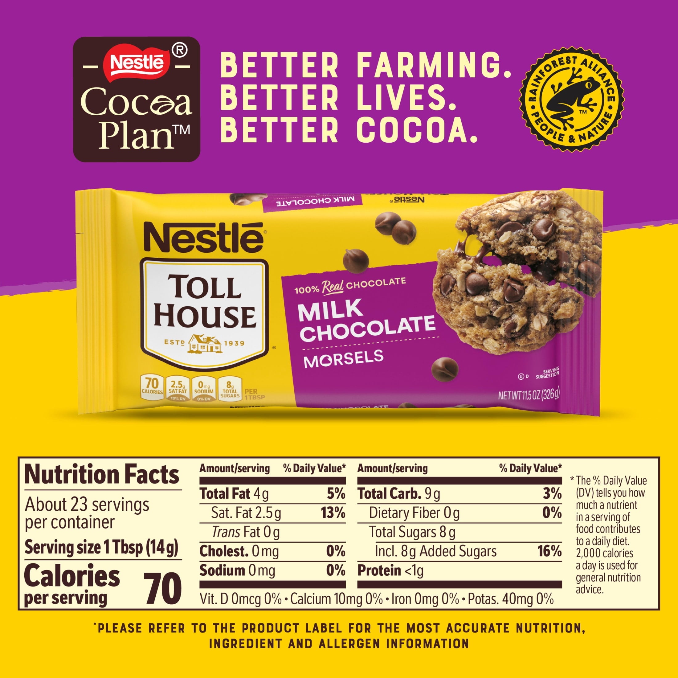 Nestle Toll House Milk Chocolate Regular Baking Chips, 11.5 oz Bag