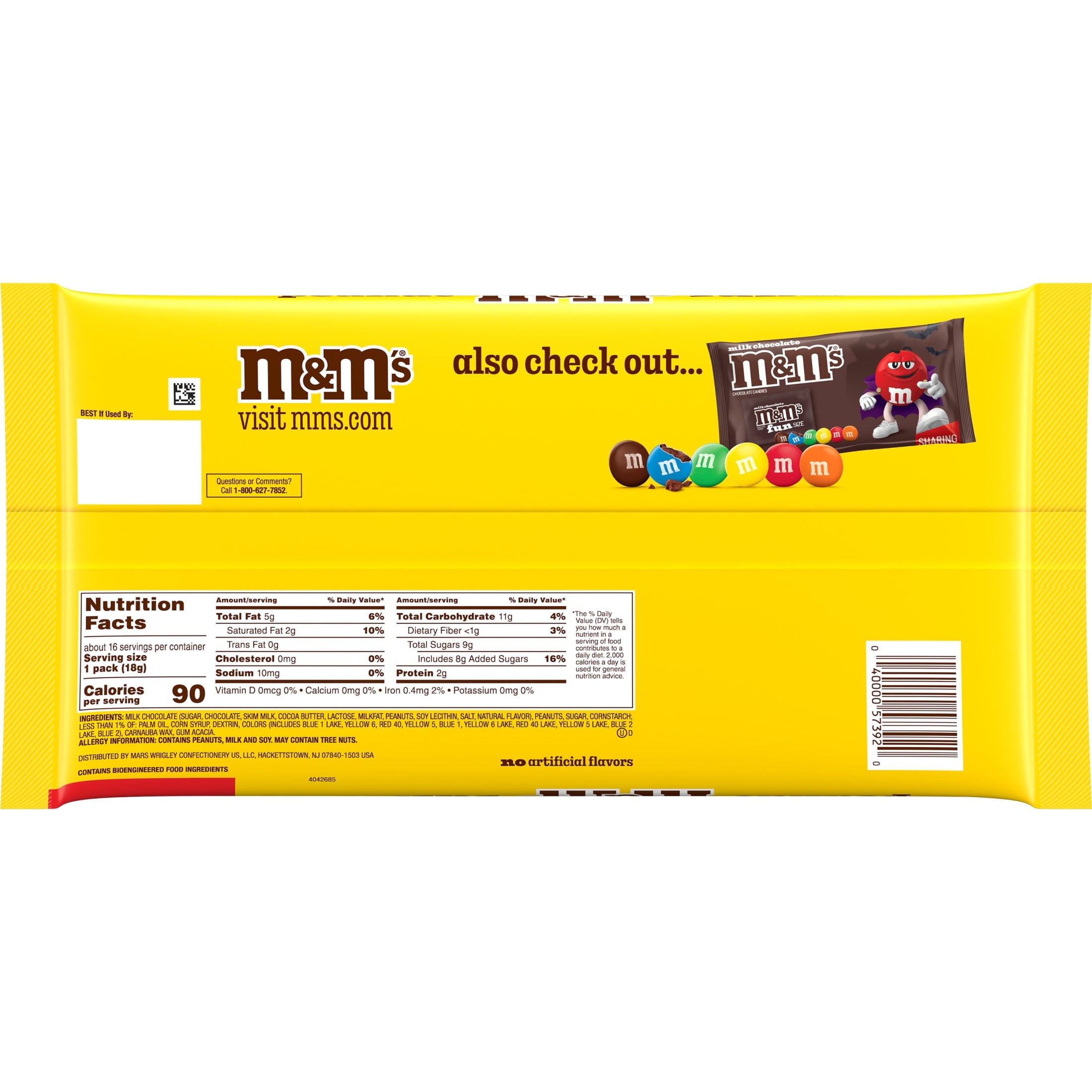 M&M's Milk Chocolate Fun Size Halloween Chocolate Candy - 10.53oz Bag