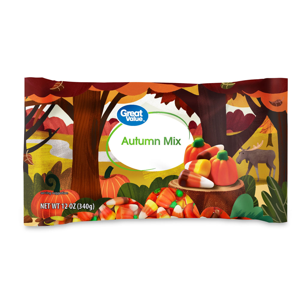 Great Value Autumn Mix Halloween Candy, 12 oz Bag