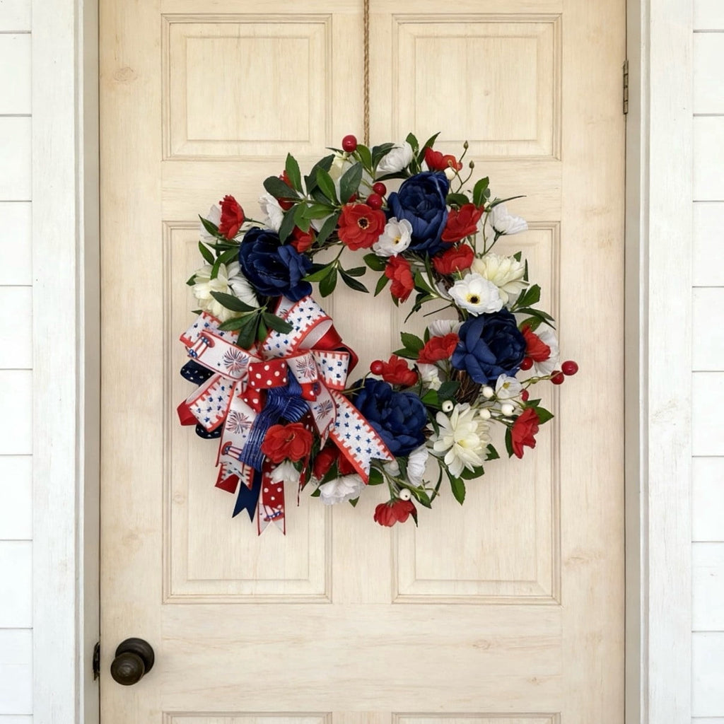 Gcvizuso Halloween Crescent Floral Wreath, Orange Red Rose Hydrangea Fall Front Door Decor for Autumn Harvest Celebration