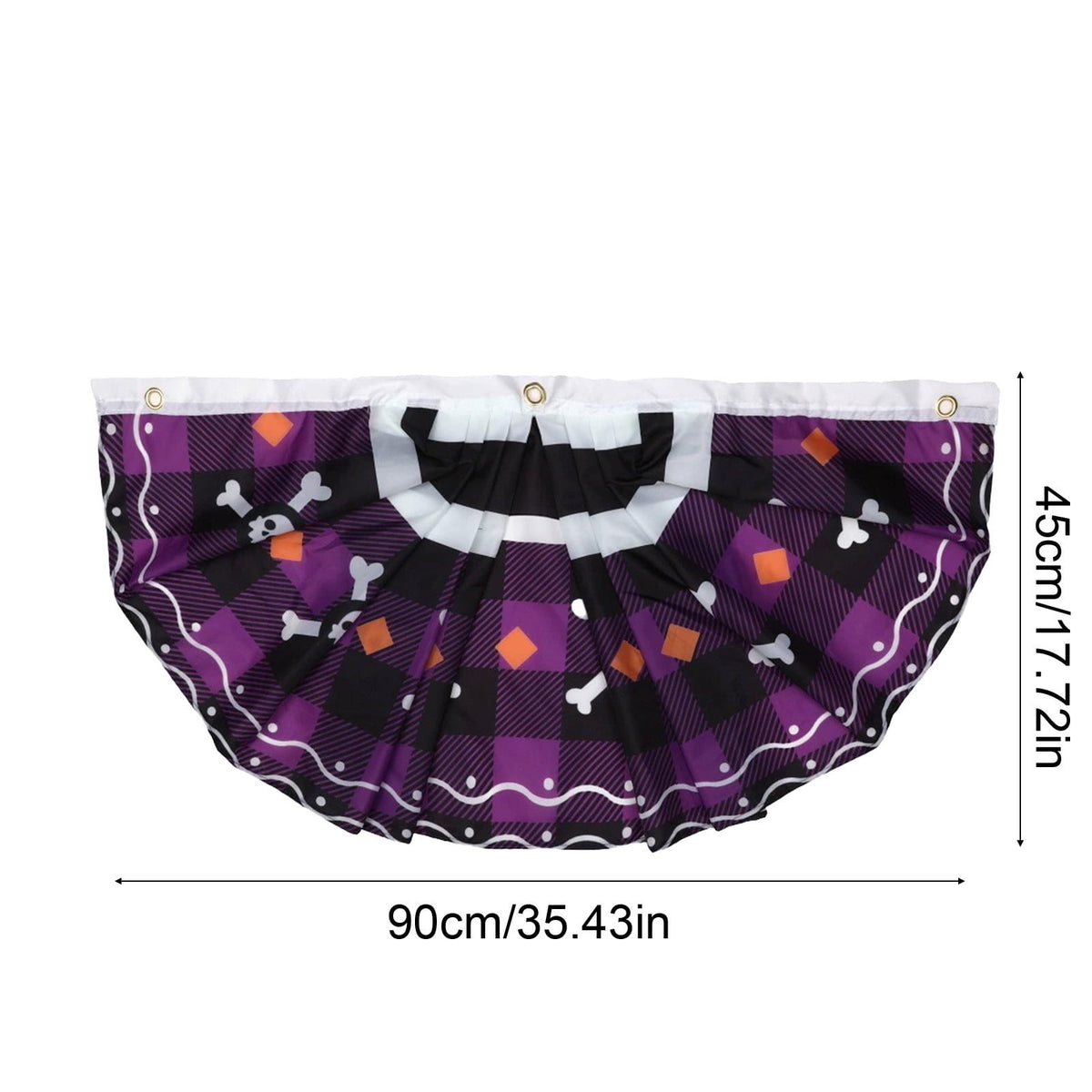 Elainilye Halloween Fan Flag Banner Outdoor Yard Fence Wall Hanging Decor for Indoor and Courtyard Party Supplies