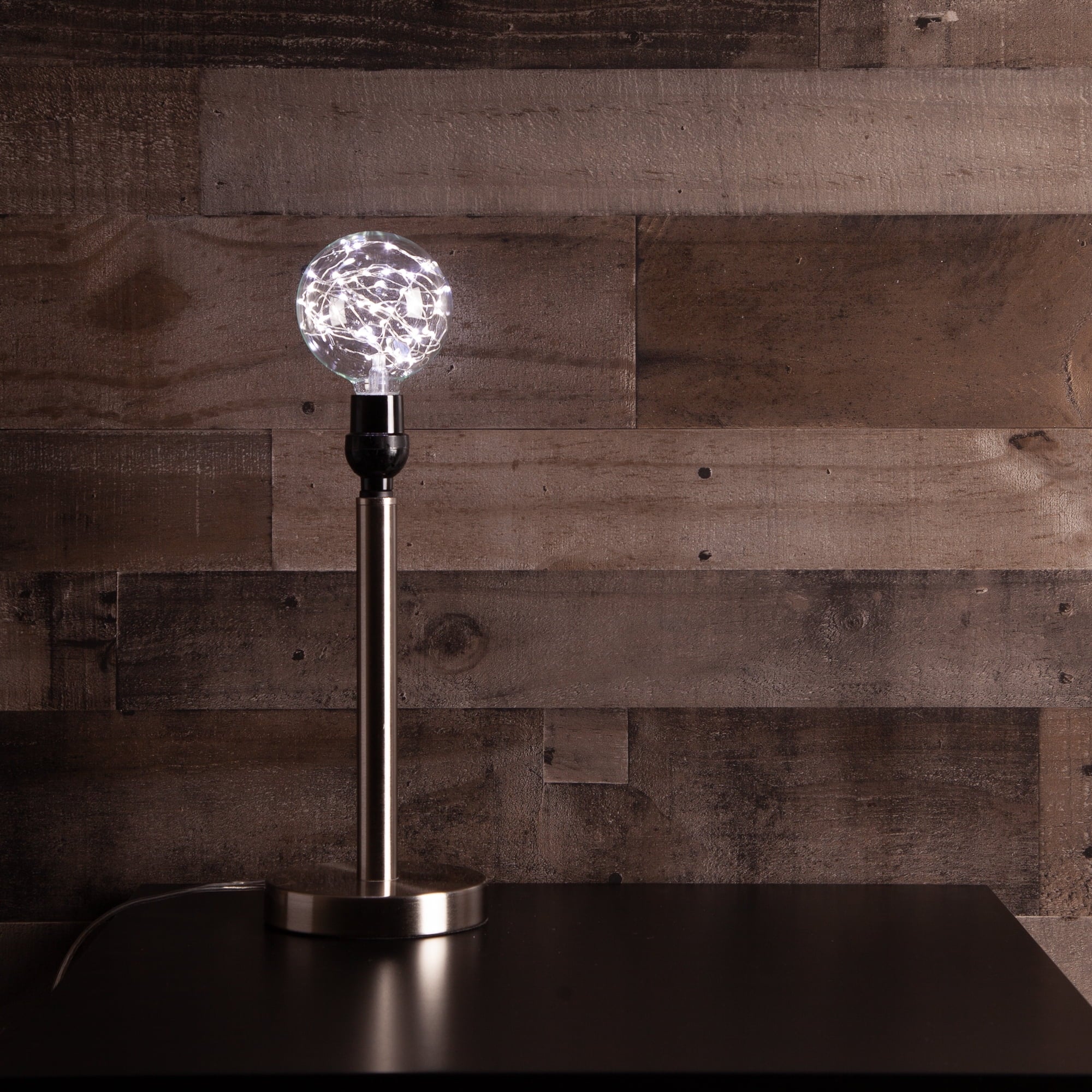 LEDimagine G80 Fairy Light Bulb, 50 Multicolor Color Changing LED Diodes Inside, Clear Glass Finish, E26 Base