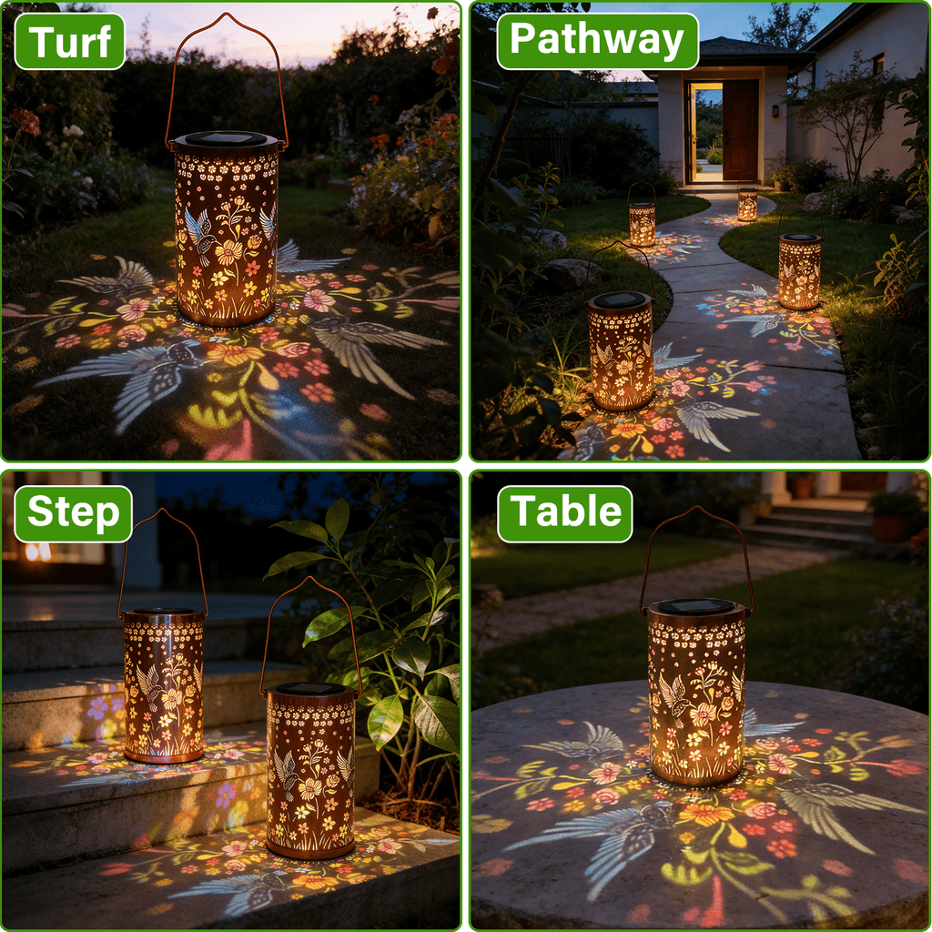 Colorful Solar Lanterns IP65 Outdoor Waterproof, Mother's Day Gifts for Women Mom Grandma - LED Colorful Sunflower Solar Lights Metal Hanging Lantern for Patio Yard Porch