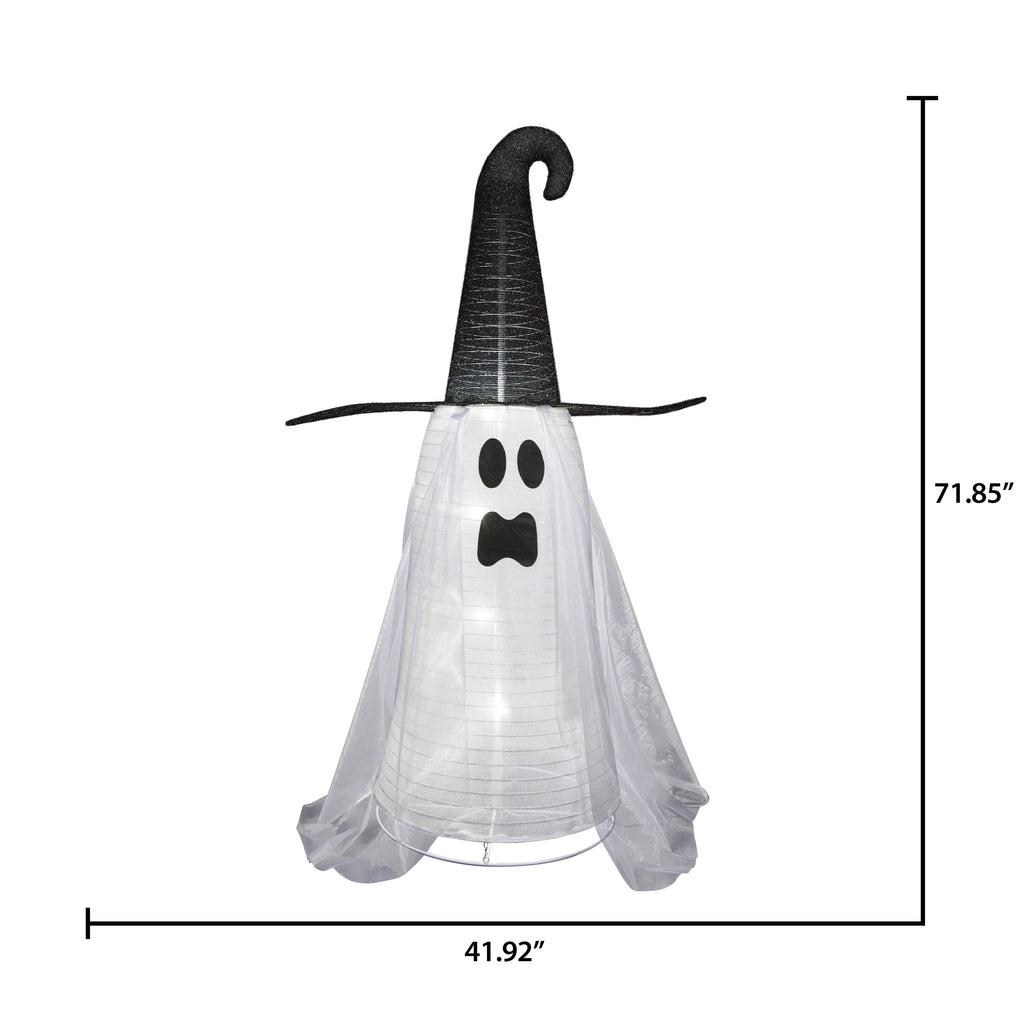 Halloween Outdoor Decor Ghost w/Hat Spooky Moods 41.93 in L x 71.85 in H x 26.97 in W 8.64 lb
