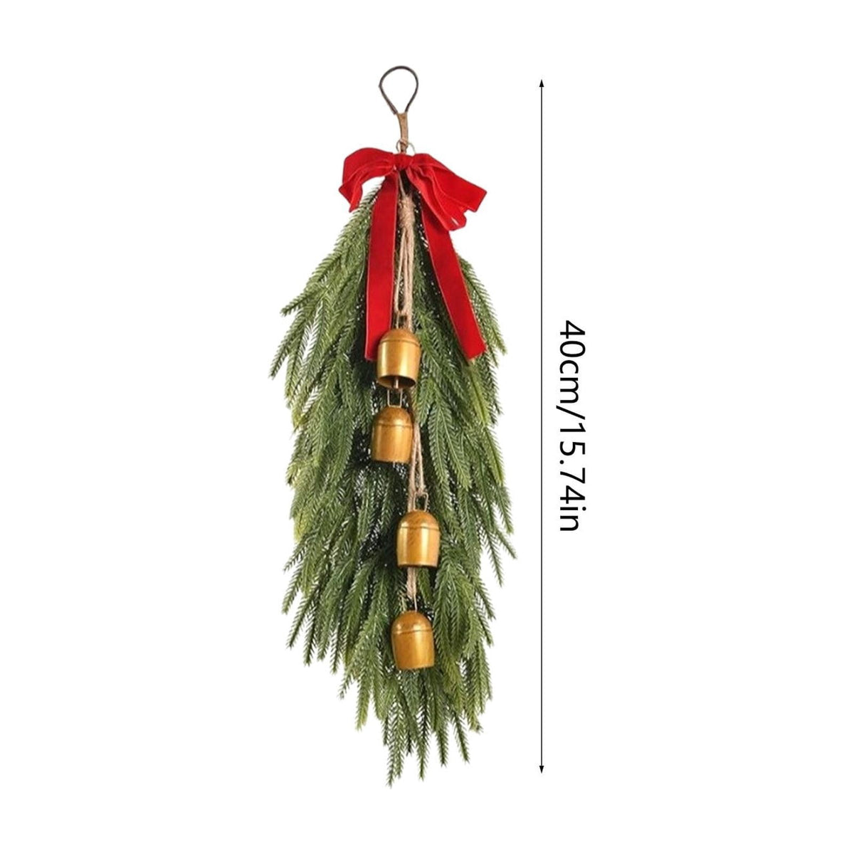 HOARBOEG Handmade Wrought Iron Maple Leaf Wreath, Thanksgiving Rudolph Fall Harvest Door Hanging, Orange Metal Autumn Wreath with Berries, Garden Wall Decor, 15.75 in