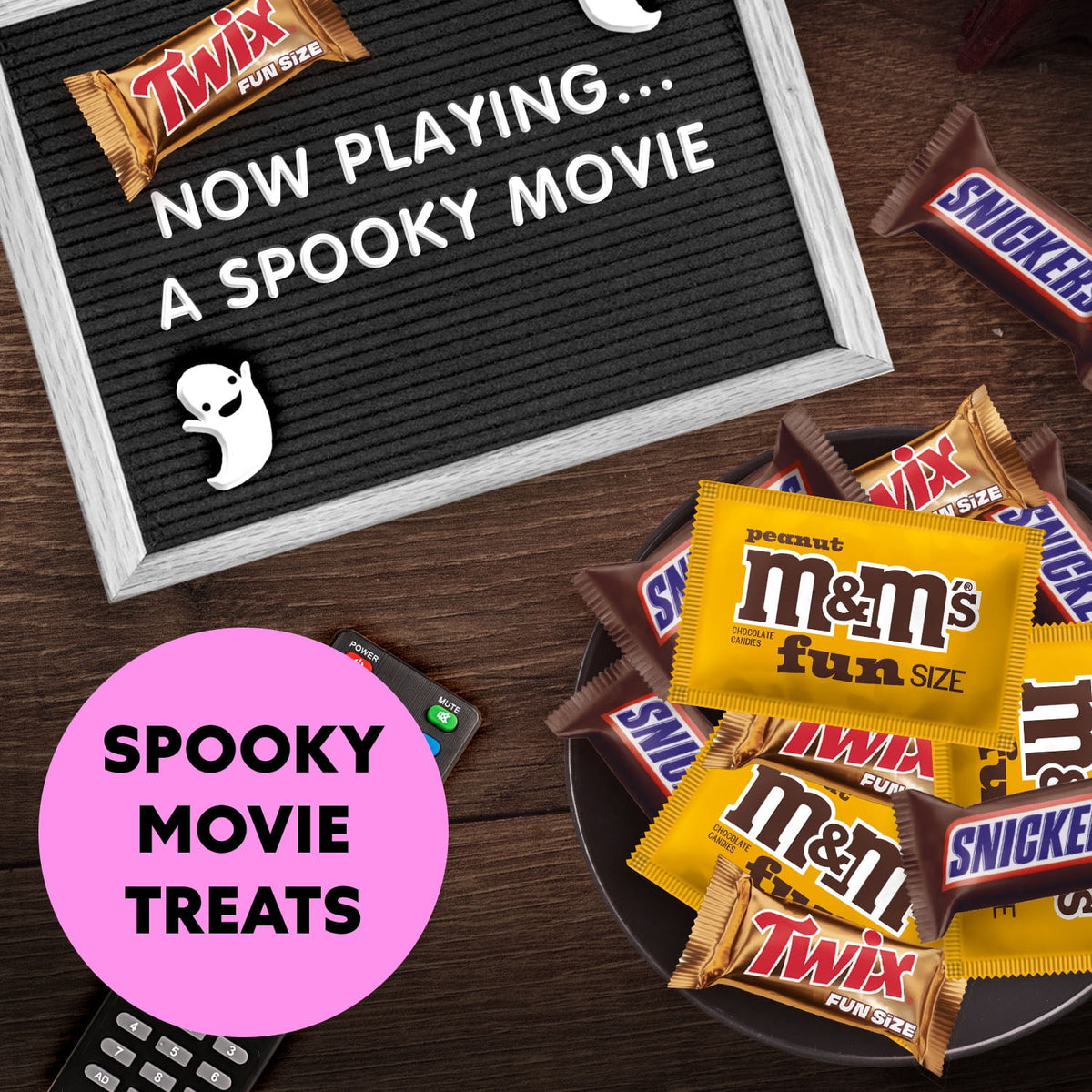 M&M's Peanut, Snickers & Twix Milk Chocolate Halloween Candy - 15 Ct Bulk Bag