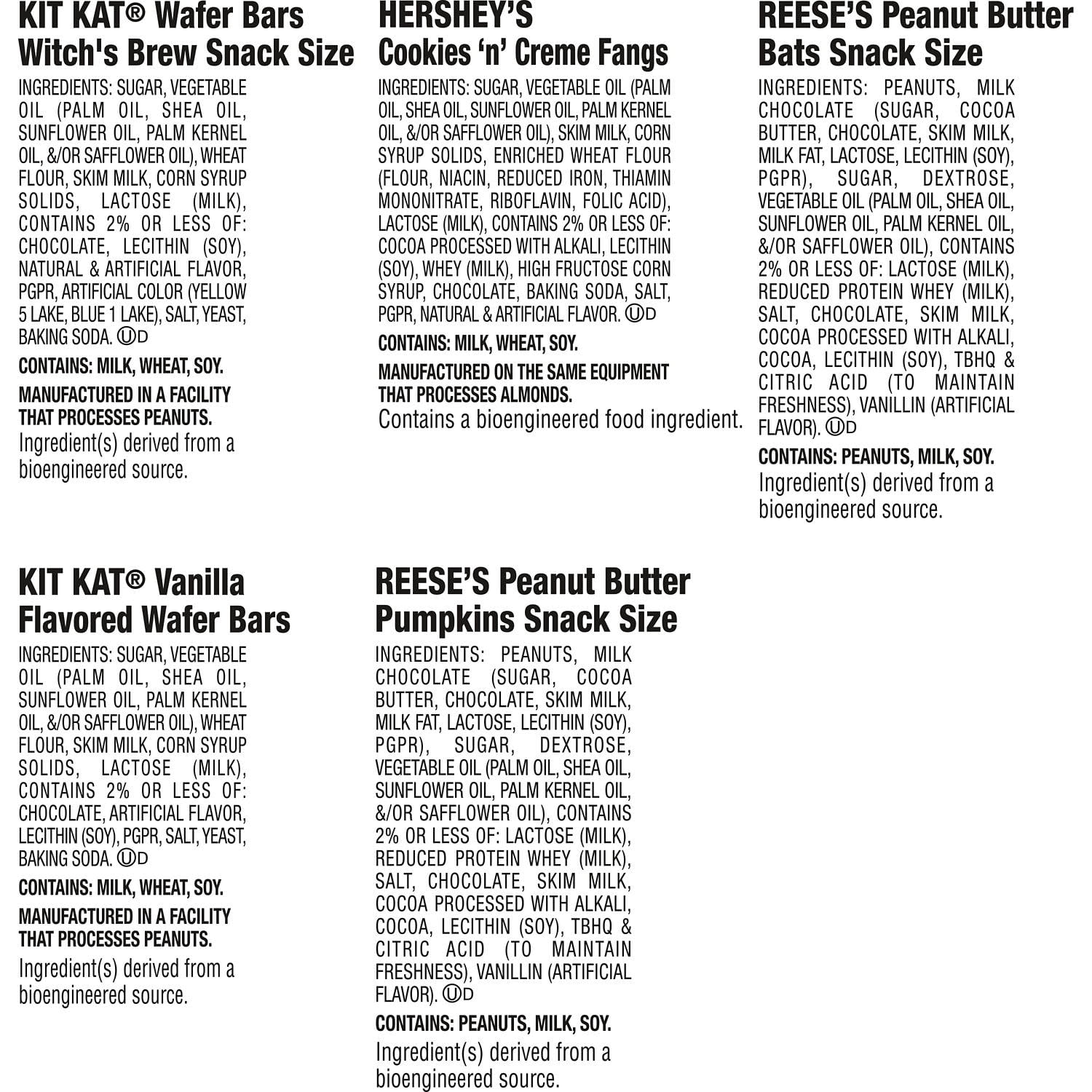 Hershey's, Kit Kat and Reese's Assorted, Halloween Candy Variety Bag, 17.28 oz (30 Pieces)