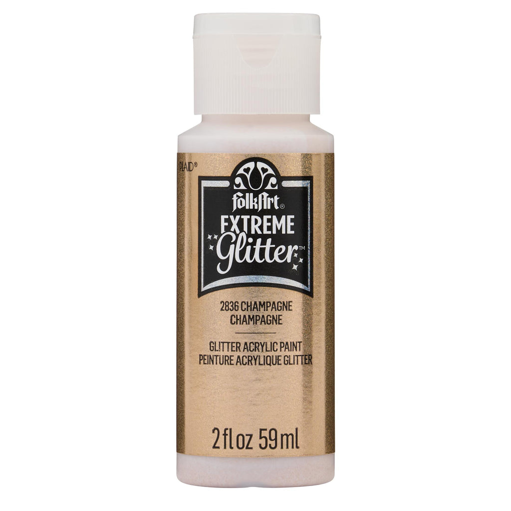 FolkArt Extreme Glitter Acrylic Craft Paint, Glitter Finish, Hologram, 2 fl oz