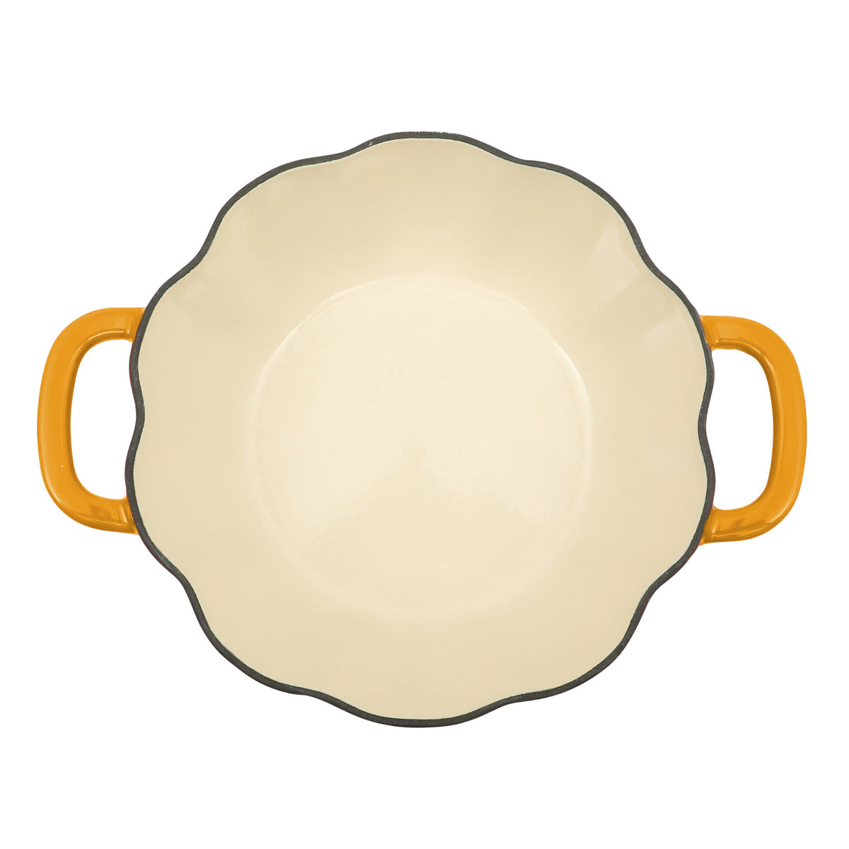 The Pioneer Woman 3.5-Quart Pumpkin Enameled Cast Iron Dutch Oven, Linen