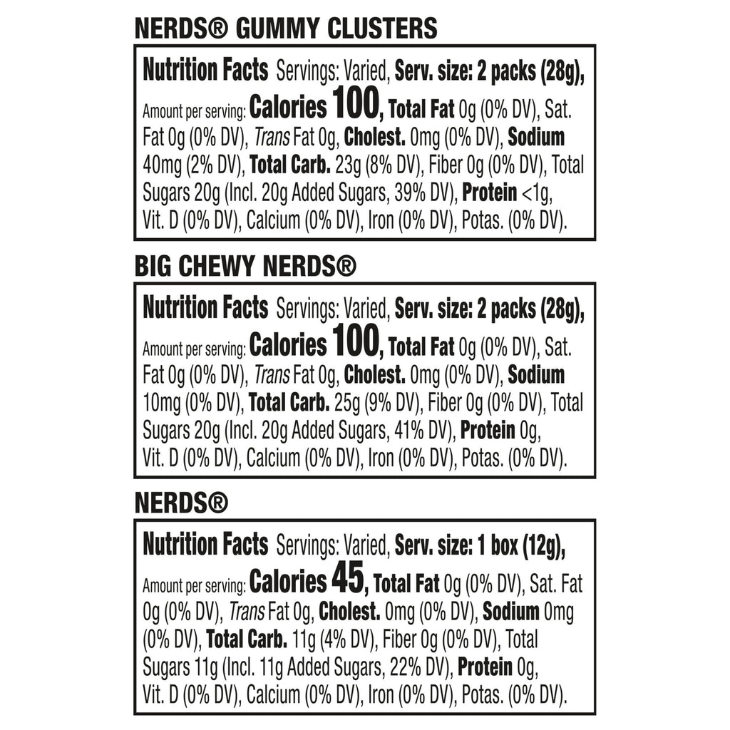 Nerds Halloween Assorted Candy, Halloween Trick-or-Treat Variety Bag, NERDS Gummy Clusters, Big Chewy, Originals Strawberry and Grape, 70 Count, 32.21 Ounces