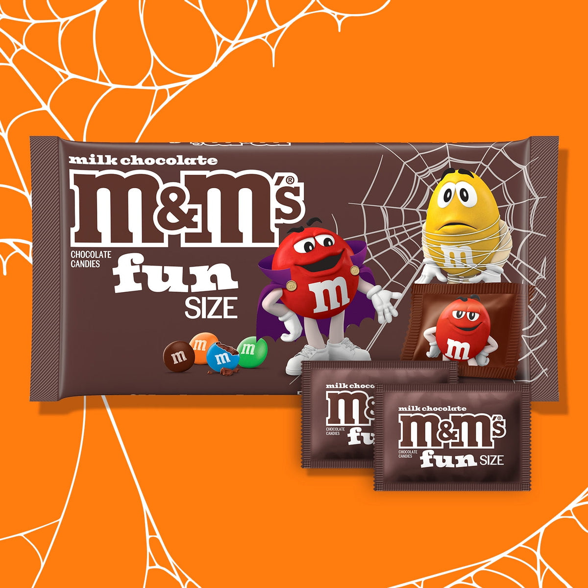 M&M's Milk Chocolate Fun Size Halloween Chocolate Candy - 10.53oz Bag