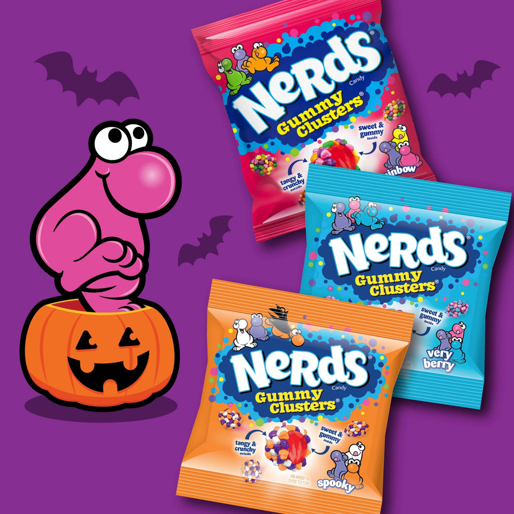 Nerds Gummy Clusters Halloween Assorted Treat Pack, 14 oz, 28 Count