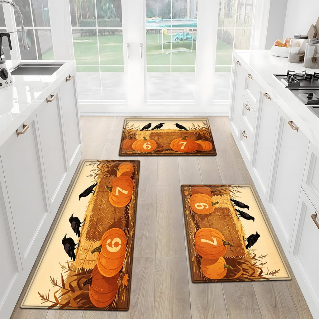 CCTFS Halloween Skeletons Holding Hot Drinks Household 1Pc Flannel Mat and Kitchen Rugs,Soft Non-slip for Bedroom Entryway