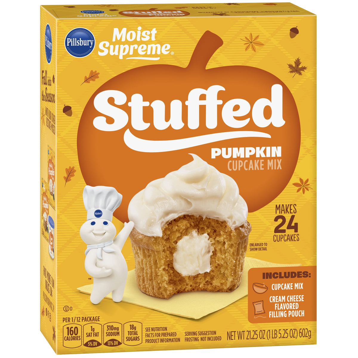 Pillsbury Stuffed Pumpkin Cupcake Mix, 21.25 oz