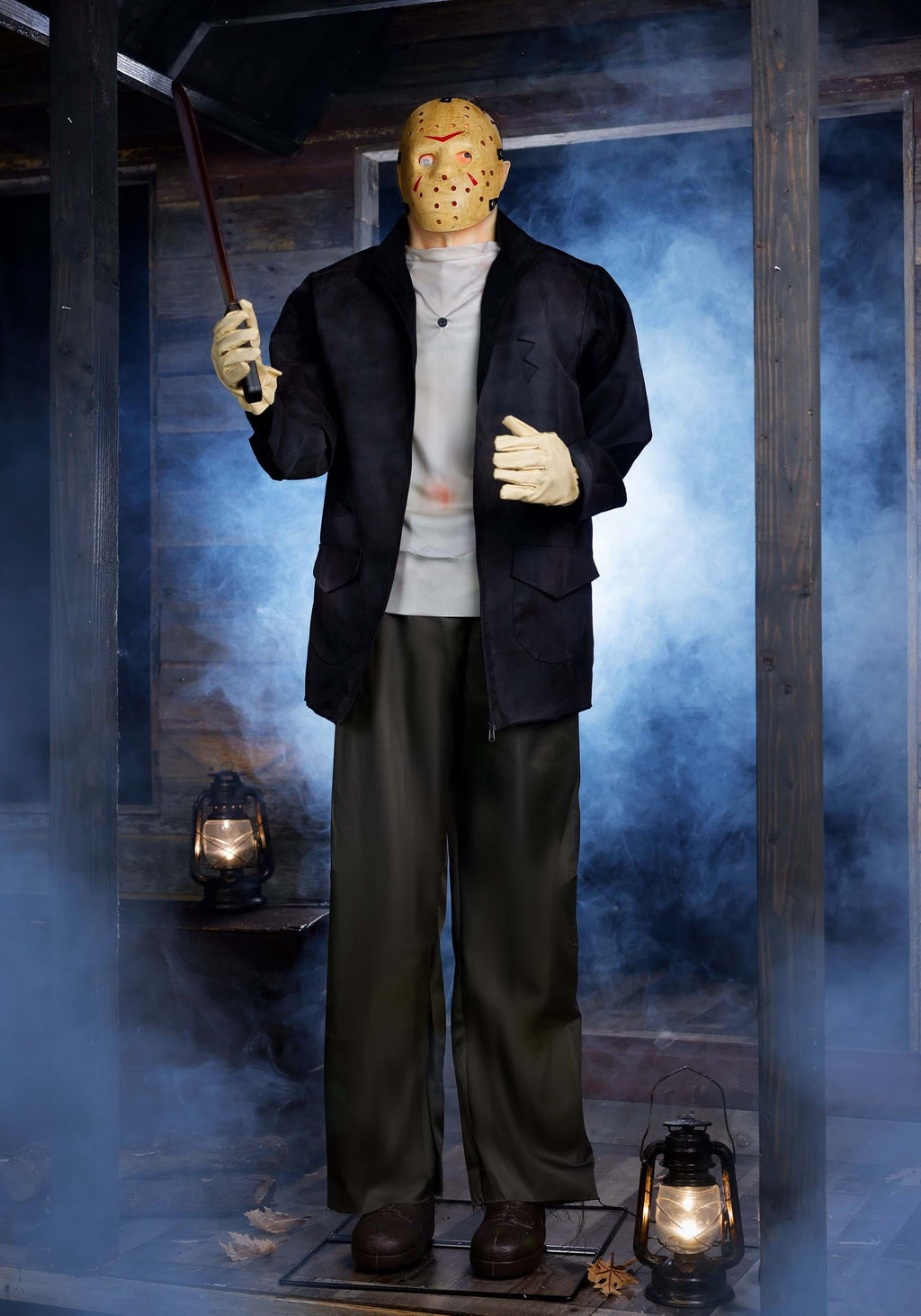 Gemmy SS222218G 6 ft. Lifesize Animated Jason Voorhe