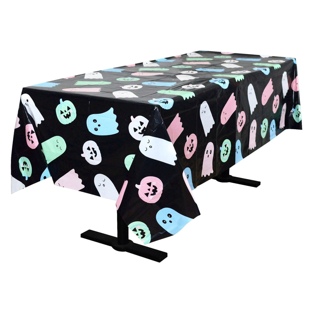 Jack-o'-Lanterns and Ghosts Tablecloth, Multicolor, 54" x 84", Halloween by Way To Celebrate