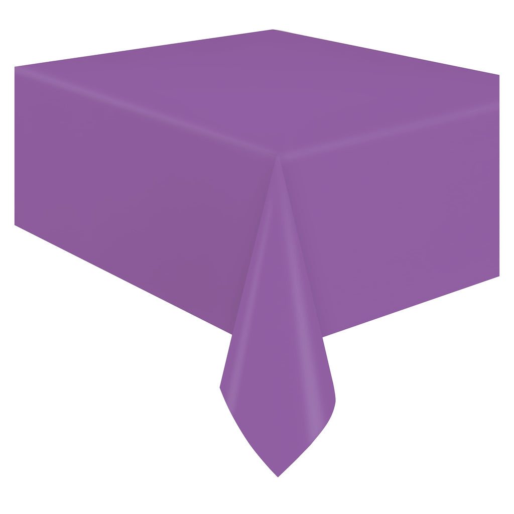 Way To Celebrate Plastic Table Cover, Purple, Rectangular, 54 in x 108 in, 1 Count