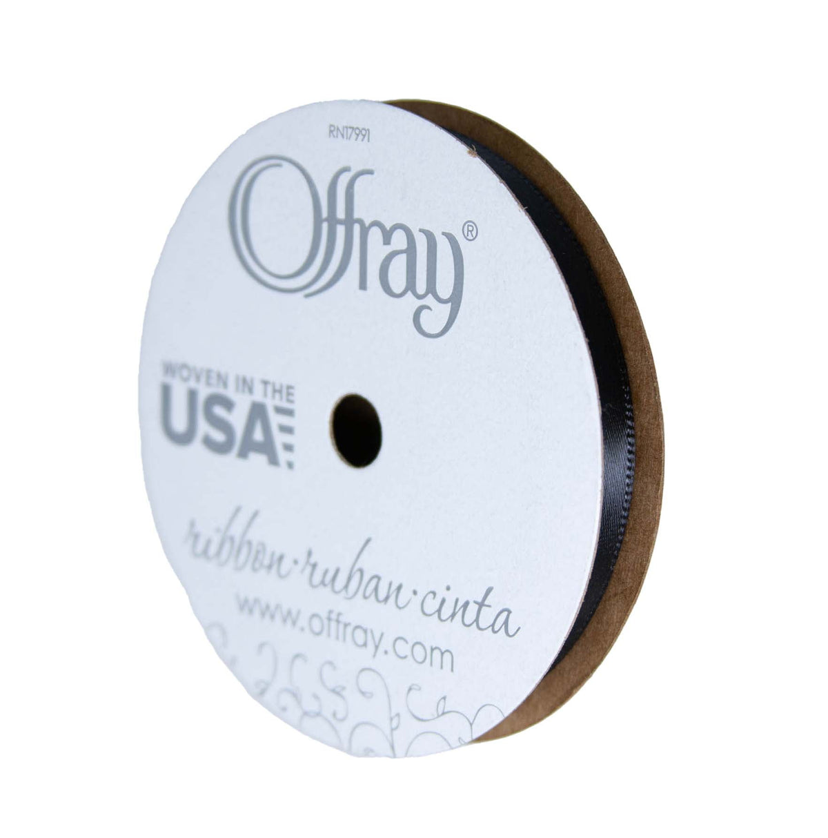 Offray Ribbon, Red Wine 3/8 inch Single Face Satin Polyester Ribbon, 18 feet