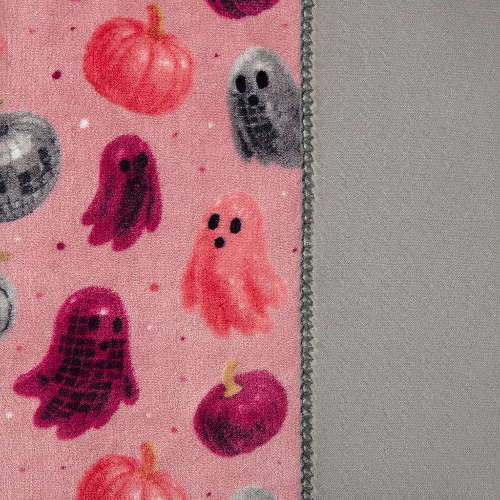 Boo-tique Soft Throw Blanket, Plush Fleece Blanket, Halloween Mermaids, Black, 50" x 72"