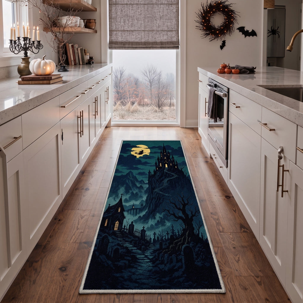GENIMO 2'x3' Halloween Doormat, Washable Non Slip Soft Farmhouse Pumpkin Outdoor Door Mat for Front Door Covered Porch Patio Entryway, Smoky Amber