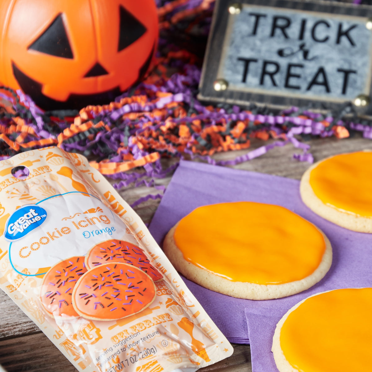 Great Value Cookie Icing, Orange, 7 oz