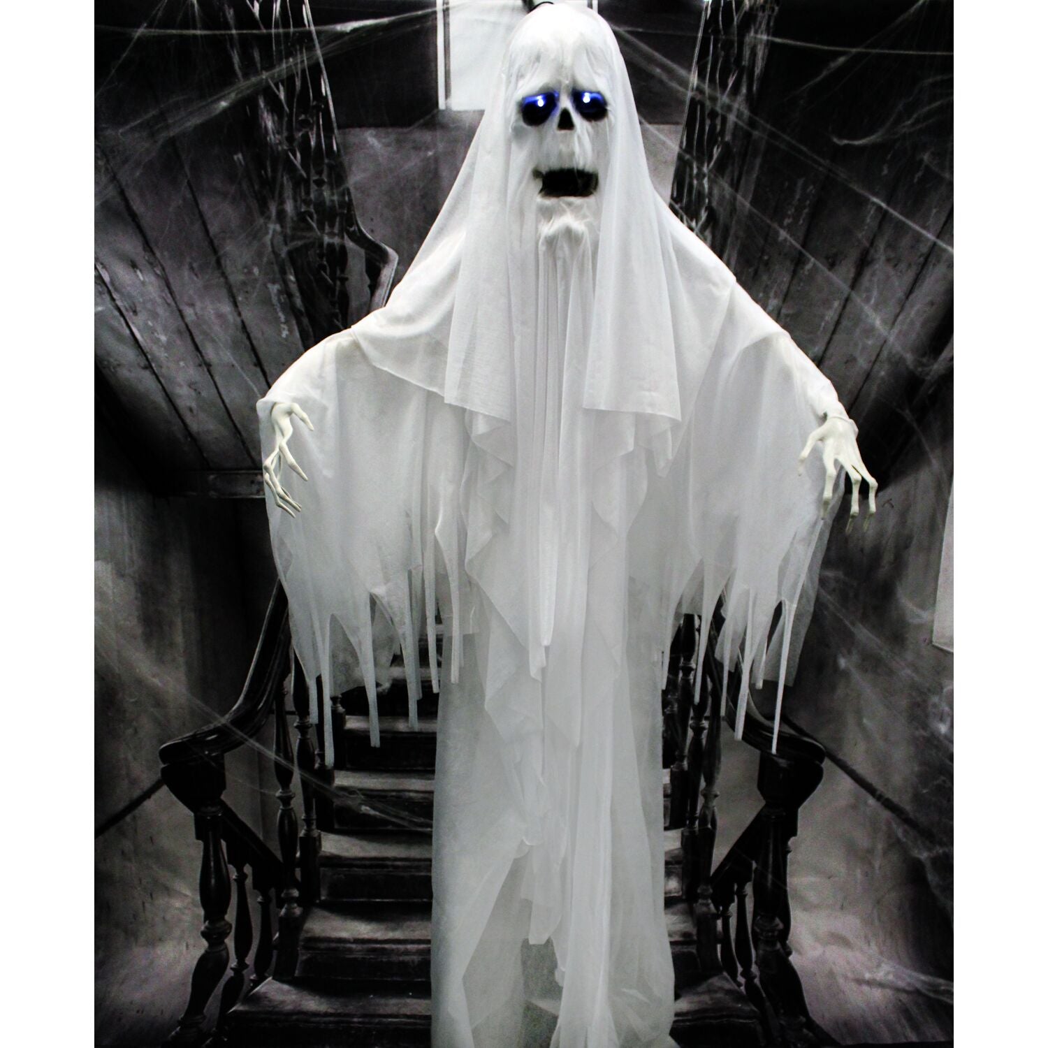 Haunted Hill Farm Animatronic Ghost Indoor/Covered Outdoor, 6-ft.