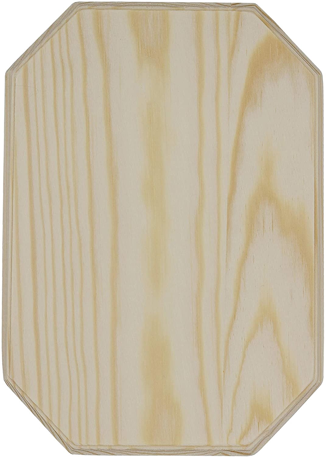 Creative Hobbies Unfinished Wood Plaques, 6.5 Inch x 4.5 Inch, 4 Assorted Shapes