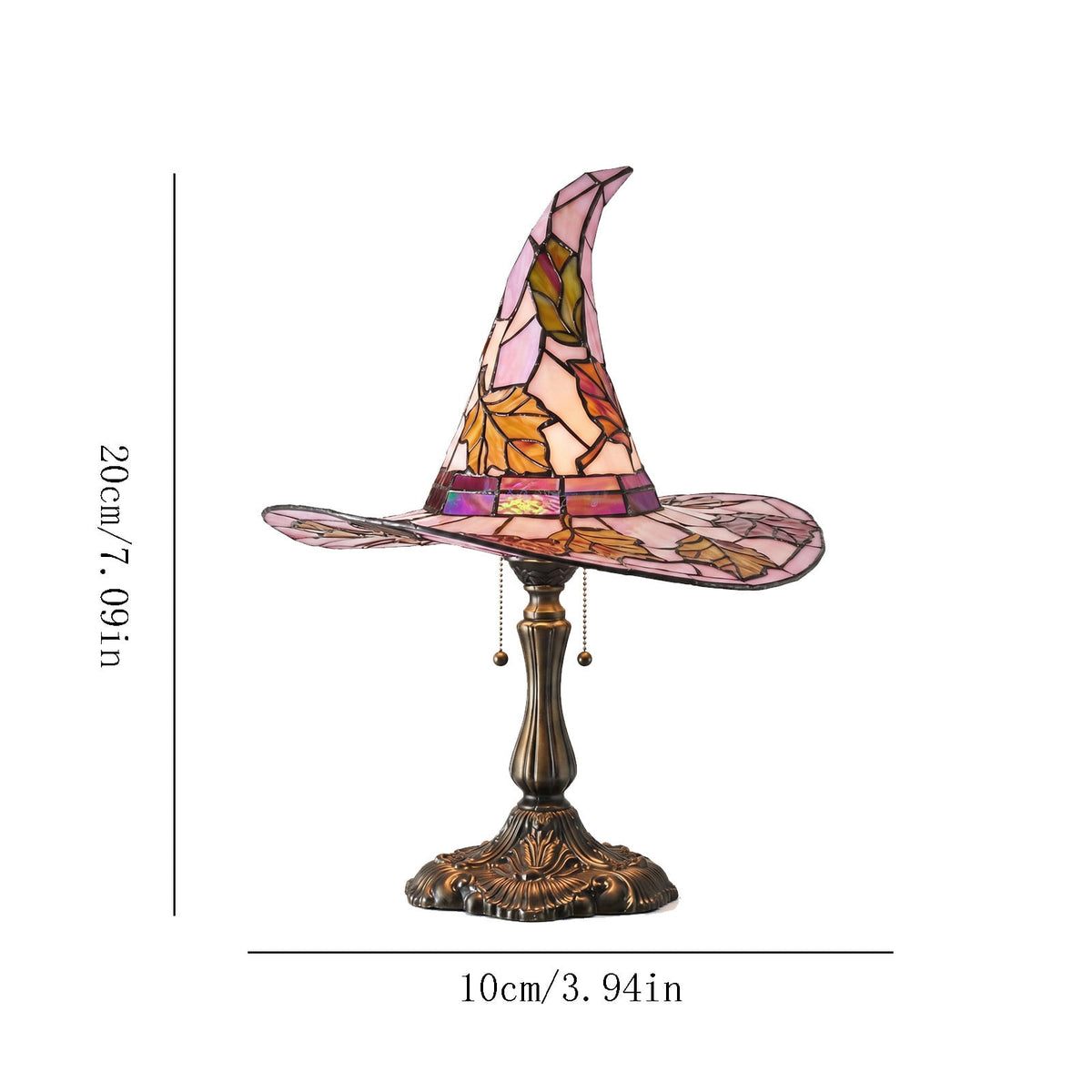 Halloween Decor Witch Hat Lamp, LED Halloween Night Light, Halloween Decorations Indoor, Witchy Decor for Shelf Mantel Table, Gothic Home Decoration