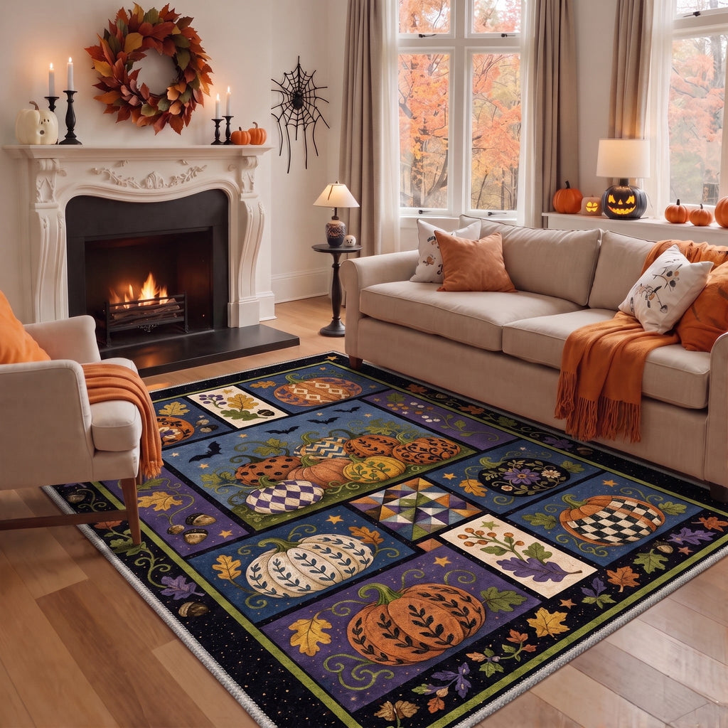 GENIMO 2'x7' Halloween Runner Rug, Washable Non Slip Soft Vintage Witch Indoor Outdoor Hallway Runner for Porch Patio Kitchen Entryway, Retro Sepia