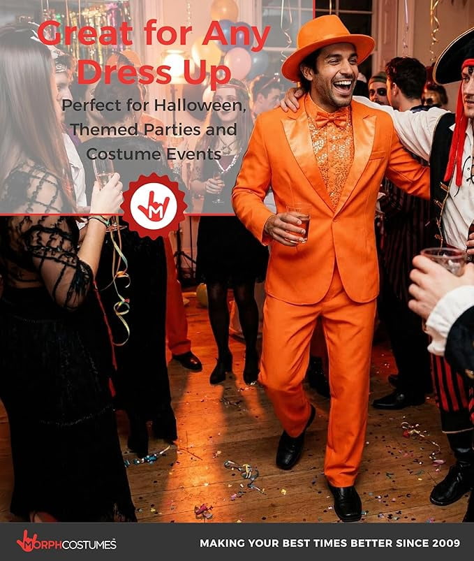 Fun Shack Mens Lloyd Comedy Costume Adult 90s Movie TV Orange Suit Film Halloween Orange M