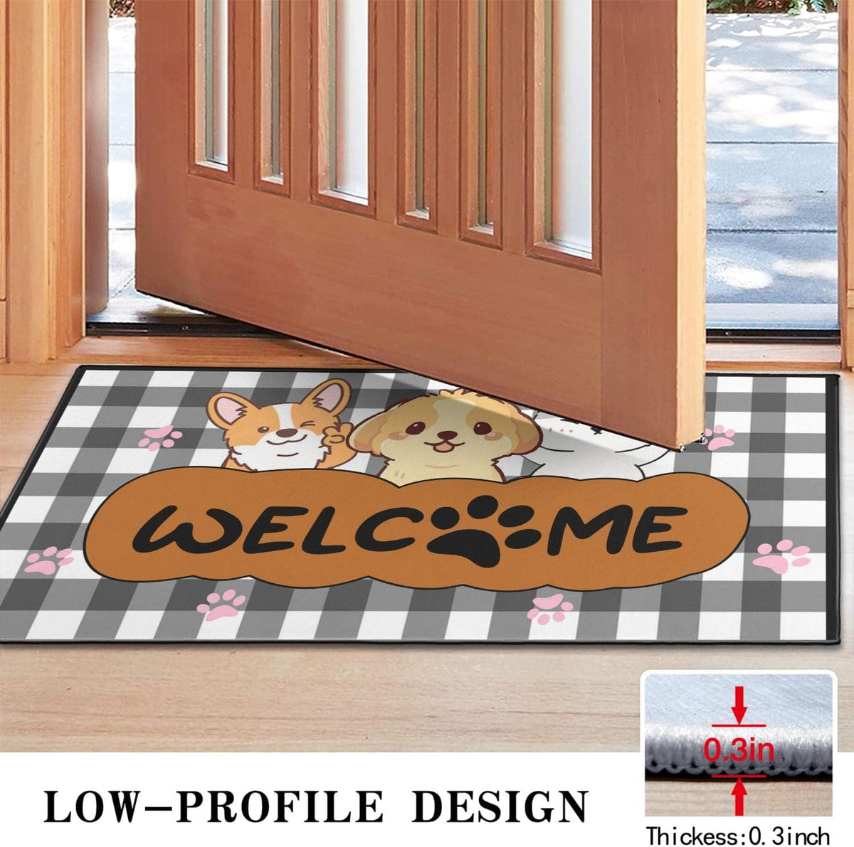 Bear Rugs Tribal Doormat Non-Slip Absorbent Resist Dirt Front Door Mat Machine Washable Welcome Mats Outdoor Inside Floor Rugs for Entryway 30" X 17"…