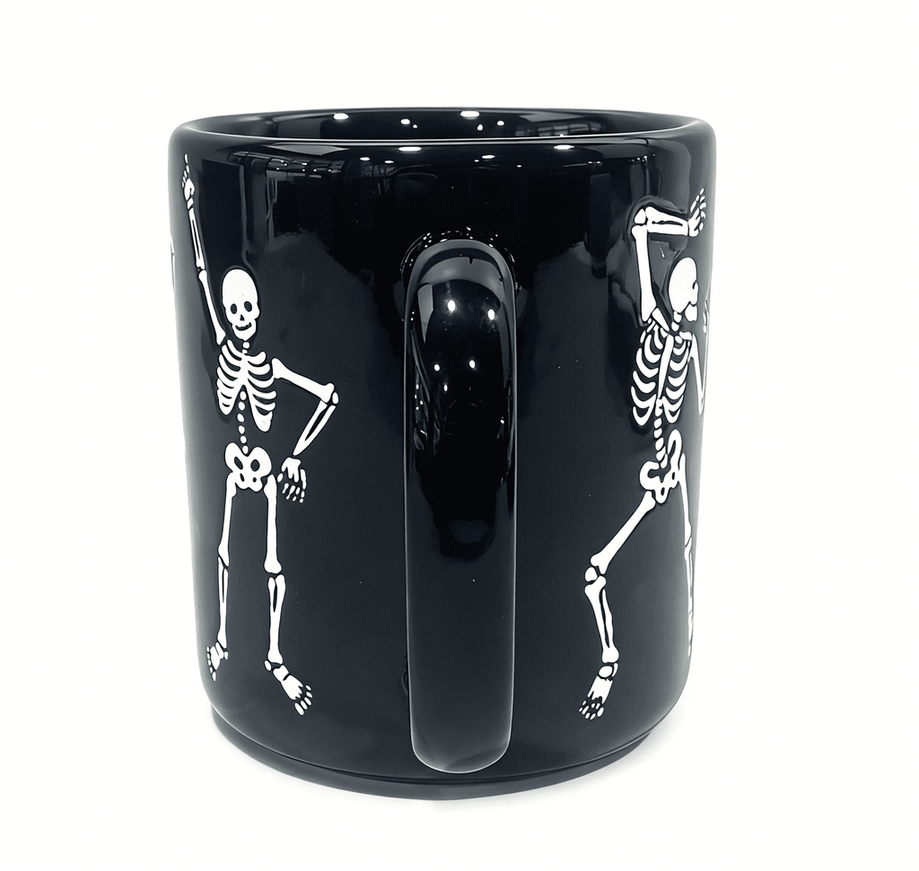 Way To Celebrate Halloween Dancing Skeleton Stoneware Mug, Black, 18.7 oz