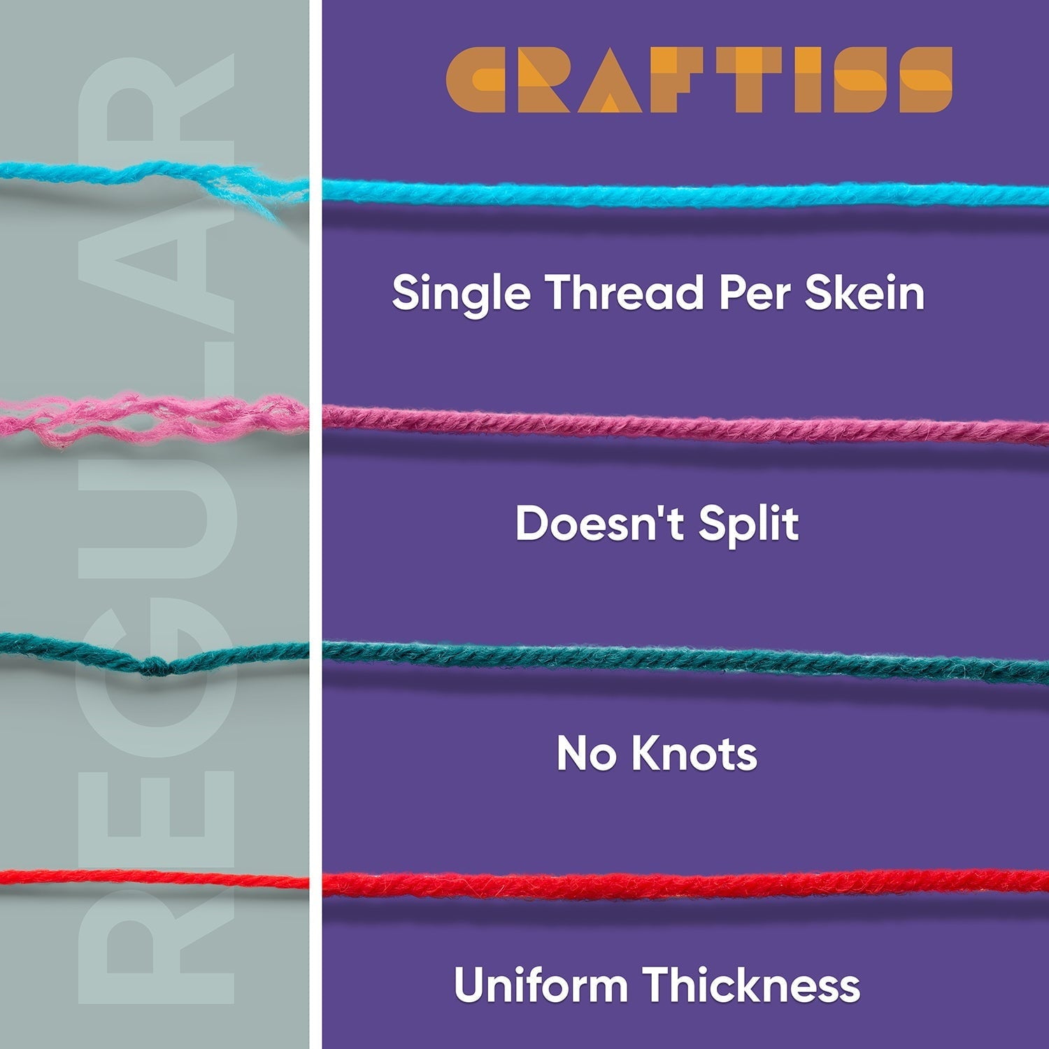 Craftiss Acrylic Yarn for Crochet - 30*0.7 Oz Skeins Unique Colors - Bulk Yarn Kit - 1300 Yards - Perfect for Any Mini Project