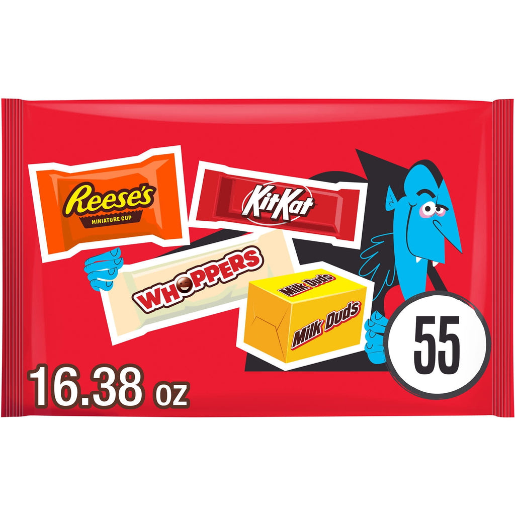 Hershey Assorted, Halloween Candy Variety Bag, 16.38 oz (55 Pieces)