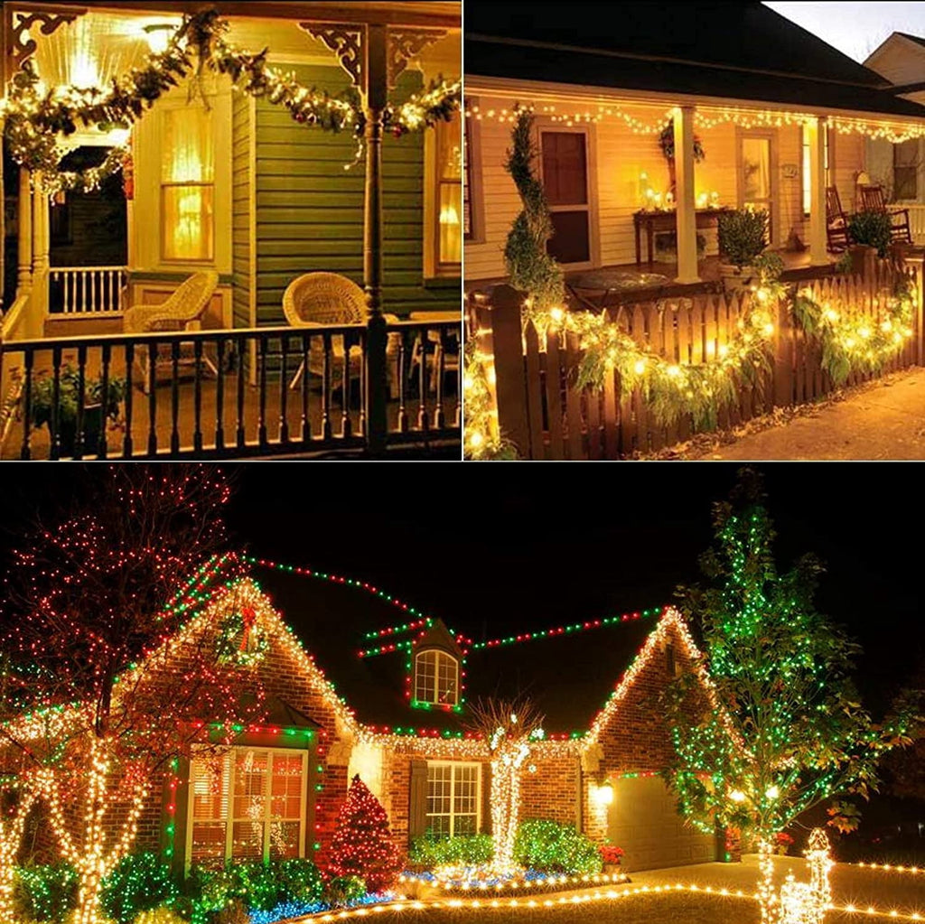 Purple Solar Fairy Lights Outdoor Waterproof, 4 Packs Each 33ft 100 LED Solar String Lights, 8 Modes Silver Wire Solar Twinkle Lights for Halloween Christmas Patio Garden