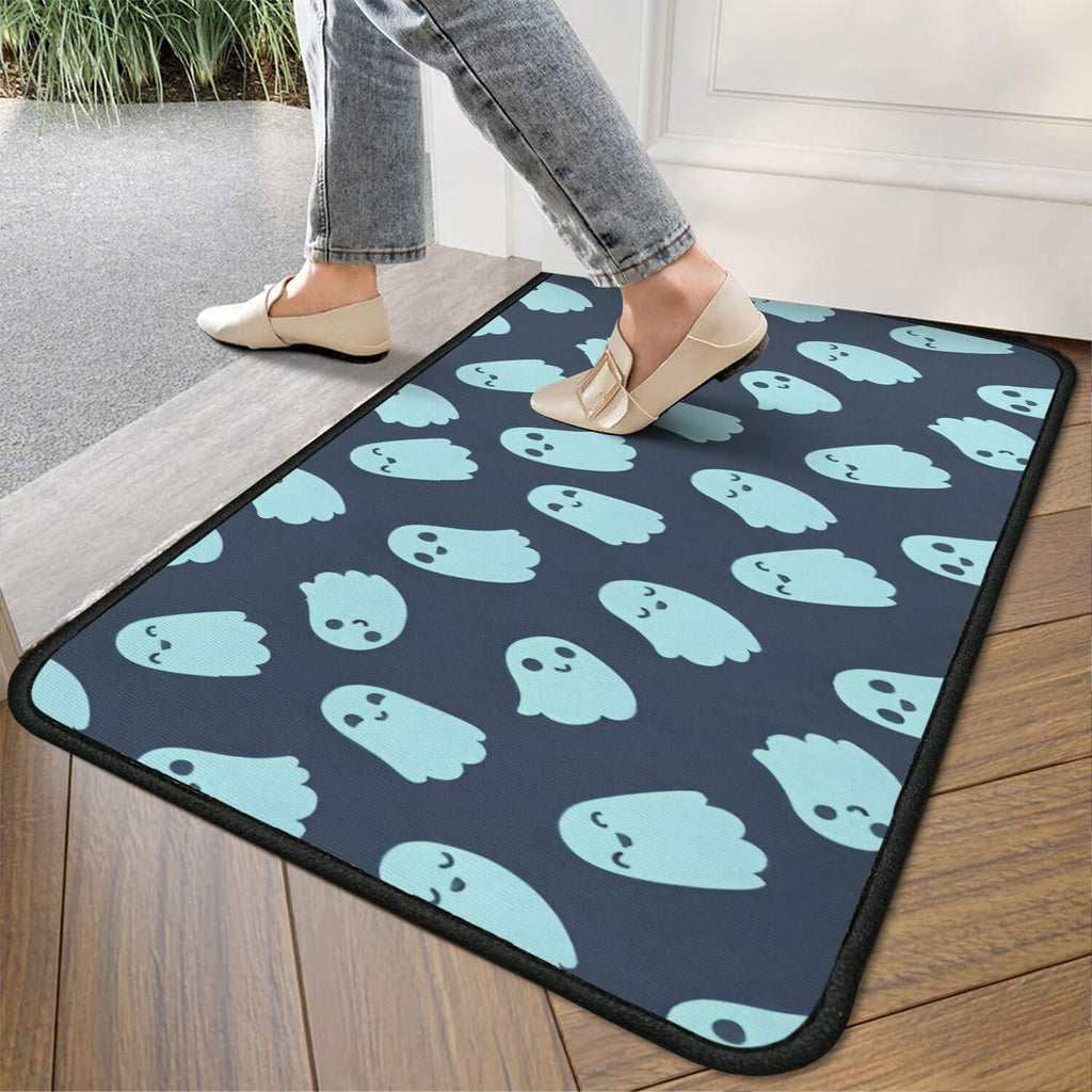 Halloween Ghost Pattern Door Rugs,Washable Non Slip Door Mats Indoor,Decorative Door Mats,Entry Mat Indoor for Entrance,Bedroom,Kitchen,Bathroom,30"x17"