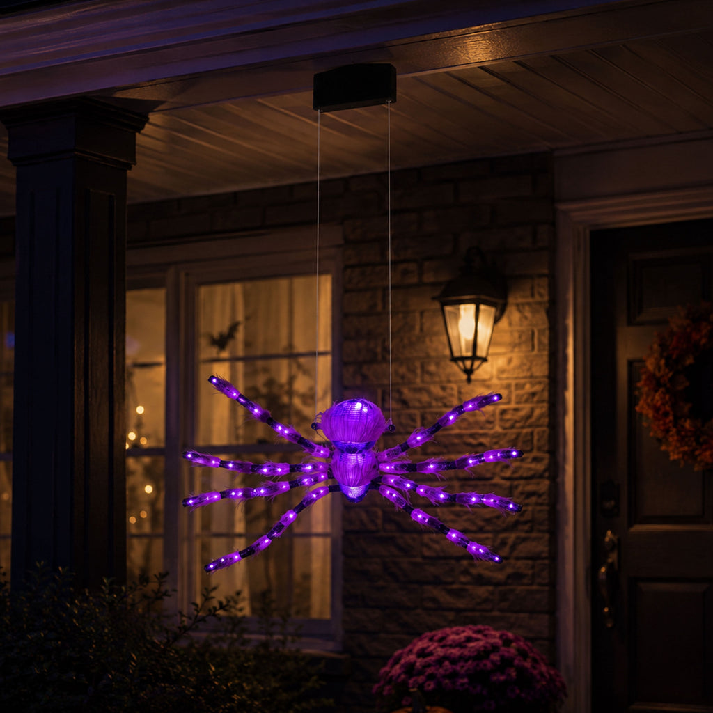 Mr. Halloween 4 ft. Outdoor Animated Spider Web - Purple Web