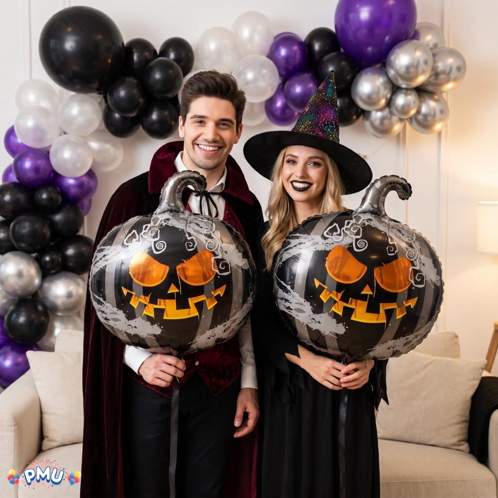 PMU Halloween Flying Ghost 24 Inch Mylar-Foil Balloon (10/pkg) Pkg/1