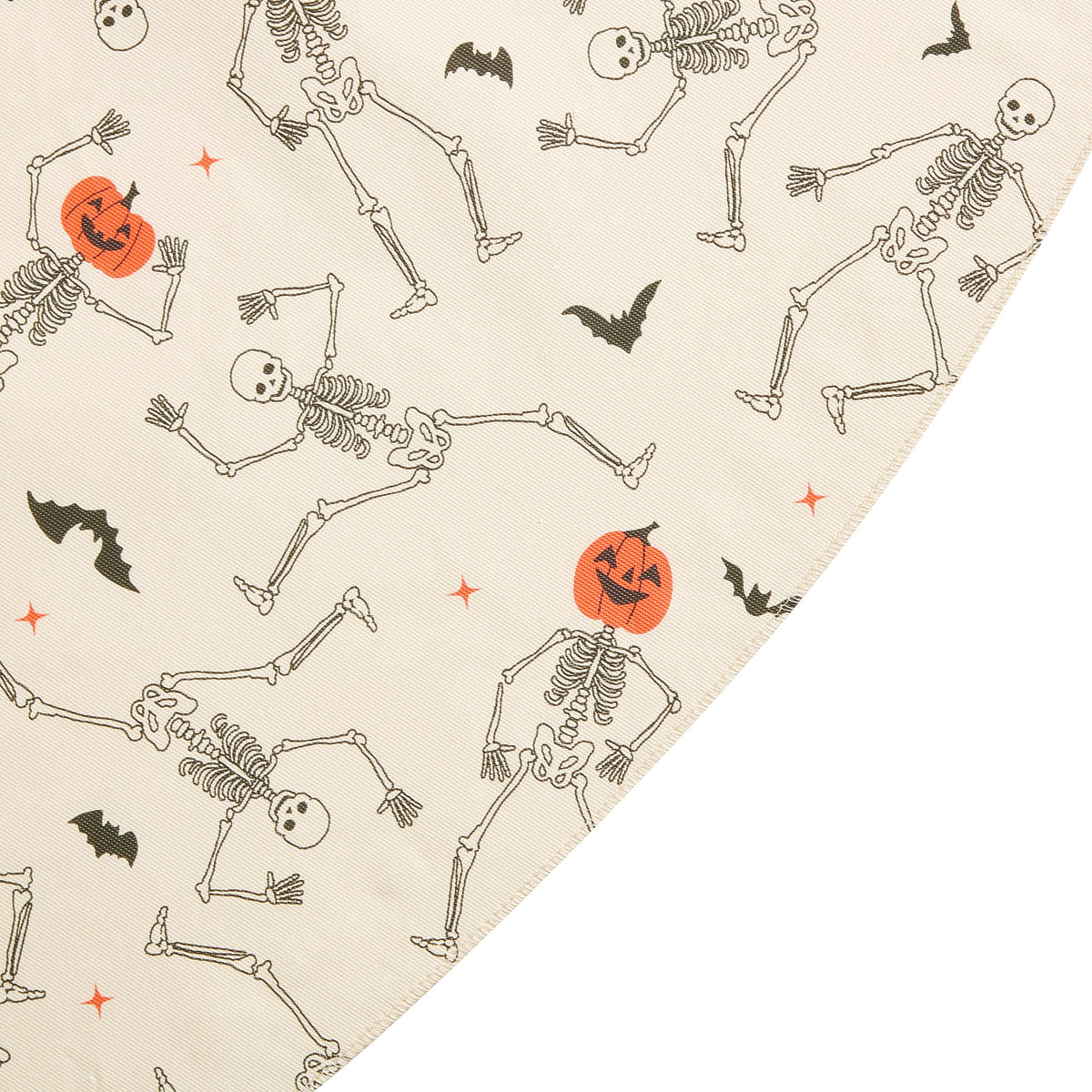 Way To Celebrate Halloween PEVA Tablecloth, For Table 60" x 102" - Skeleton Pumpkin Head Toss